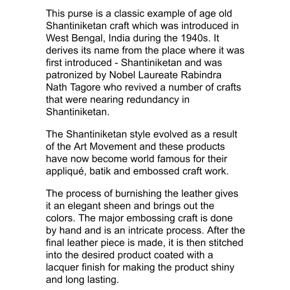 NWOT Shantiniketan Indian leather boho key case - Picture 3 of 13